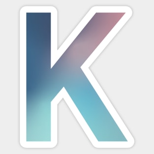 Gradient Letter K Initial Alphabet Sticker